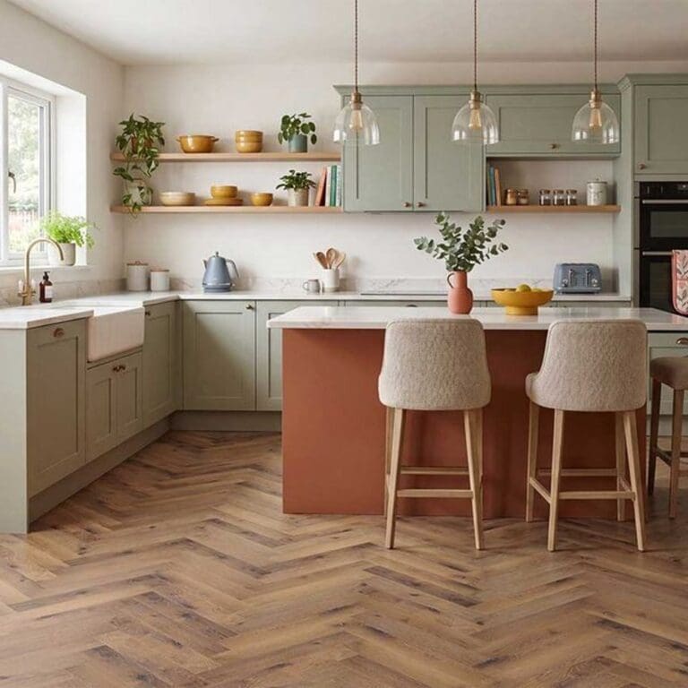 Ambleside Smoked Oak Herringbone flooring