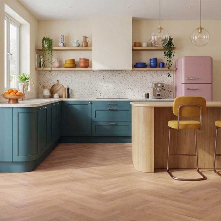 Braithwaite Golden Oak Herringbone flooring