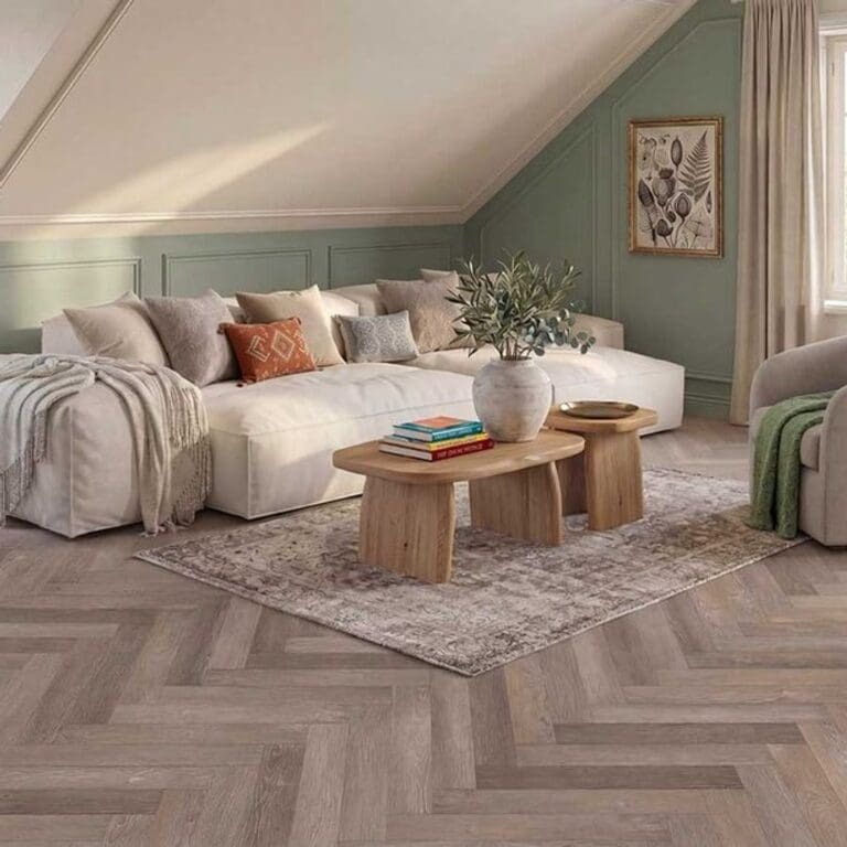 Coniston Ash Herringbone flooring