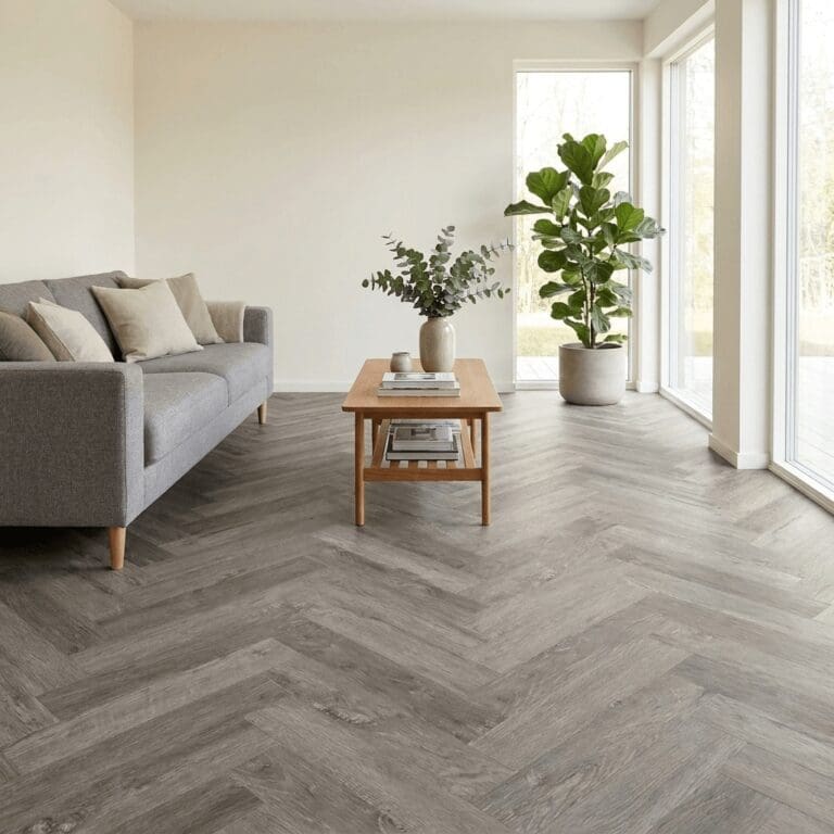 Cray Ash Herringbone flooring