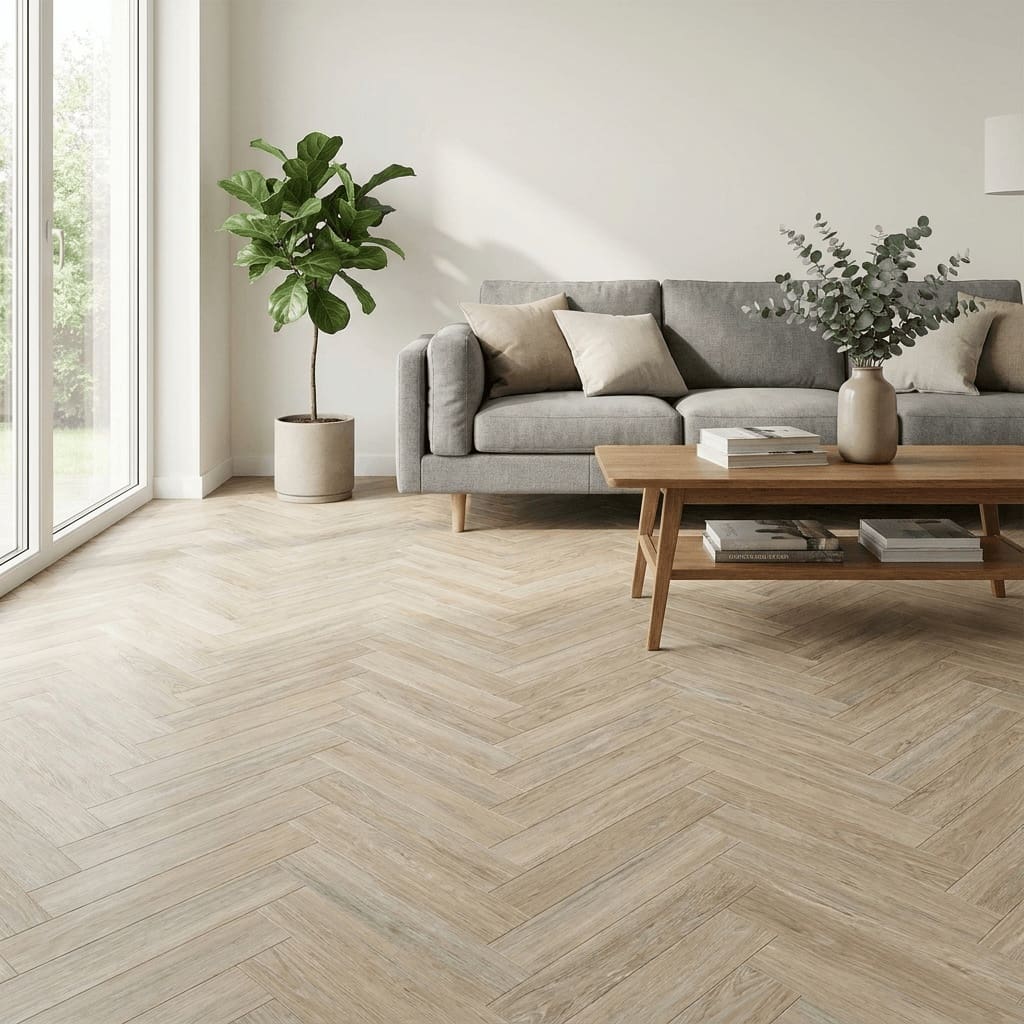 Dent Oak Herringbone Click SPC flooring