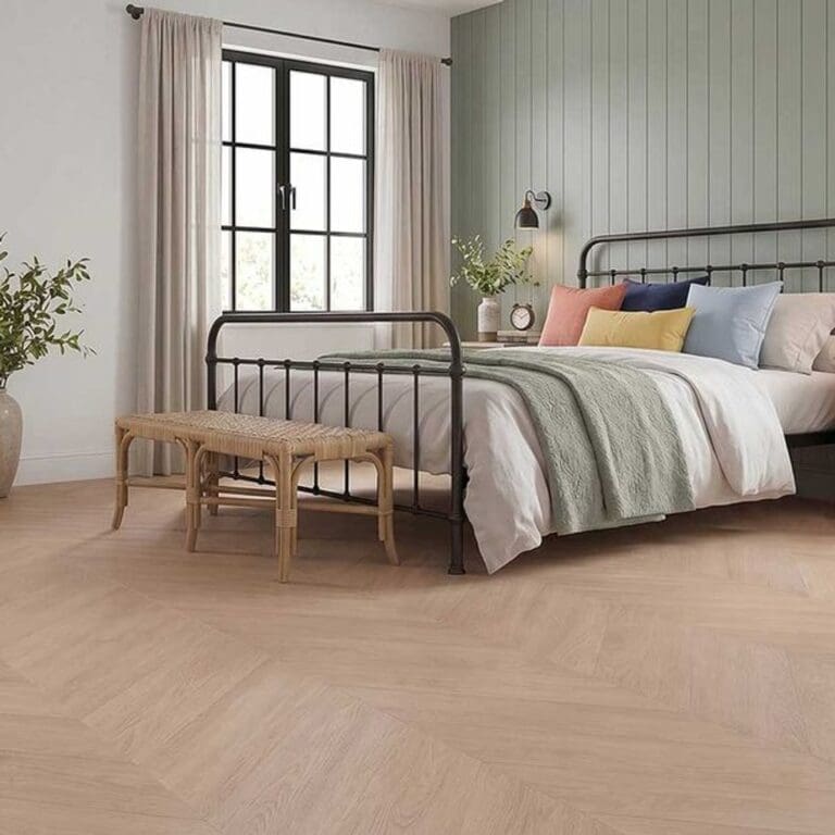 Elterwater Elm Chevron flooring