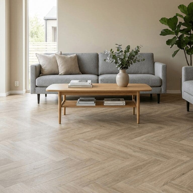 Ilkley Ash Herringbone flooring