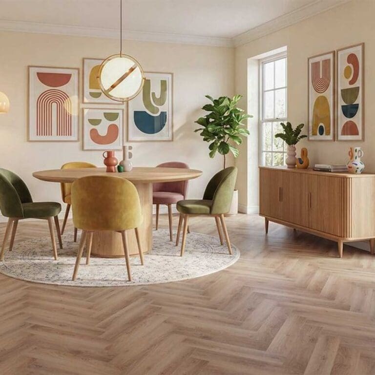 Keswick Chestnut Herringbone flooring