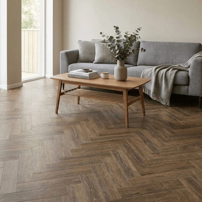 Reeth Walnut Herringbone flooring