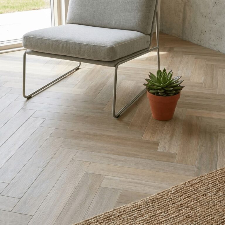 Airton Poplar Herringbone flooring – detail