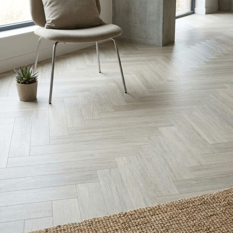 Askrigg Birch Herringbone flooring – detail