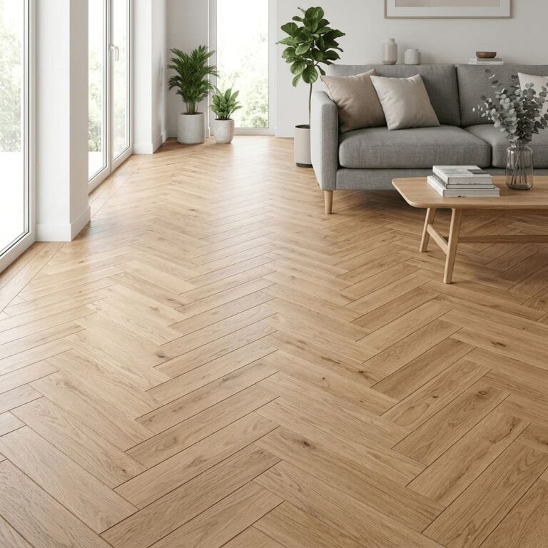 Baddiley Oak Herringbone flooring – room setting