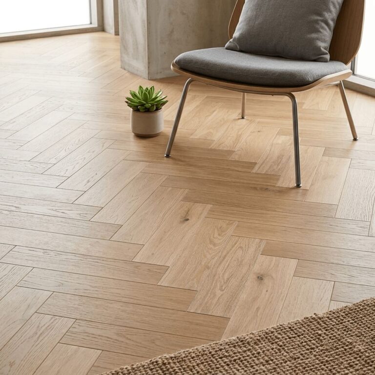 Barbridge Oak Herringbone flooring – detail