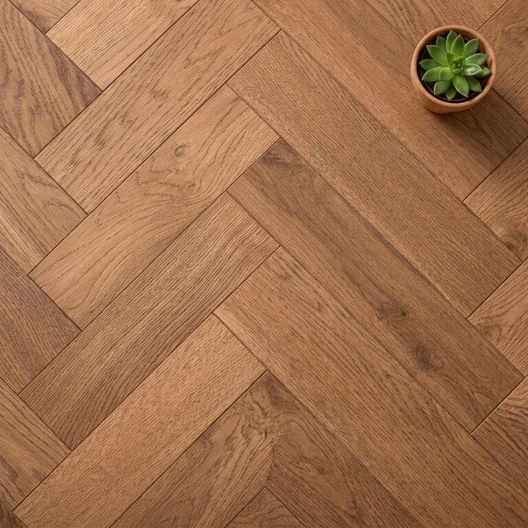 Bickerton Oak Herringbone flooring – close-up