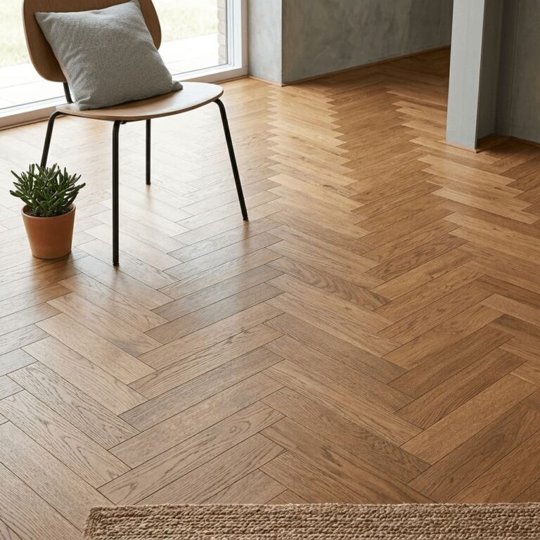 Bickerton Oak Herringbone flooring – detail