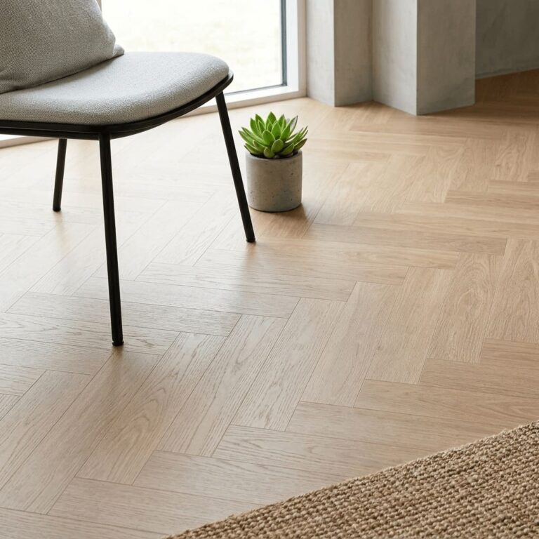 Blenheim Oak Herringbone flooring – detail