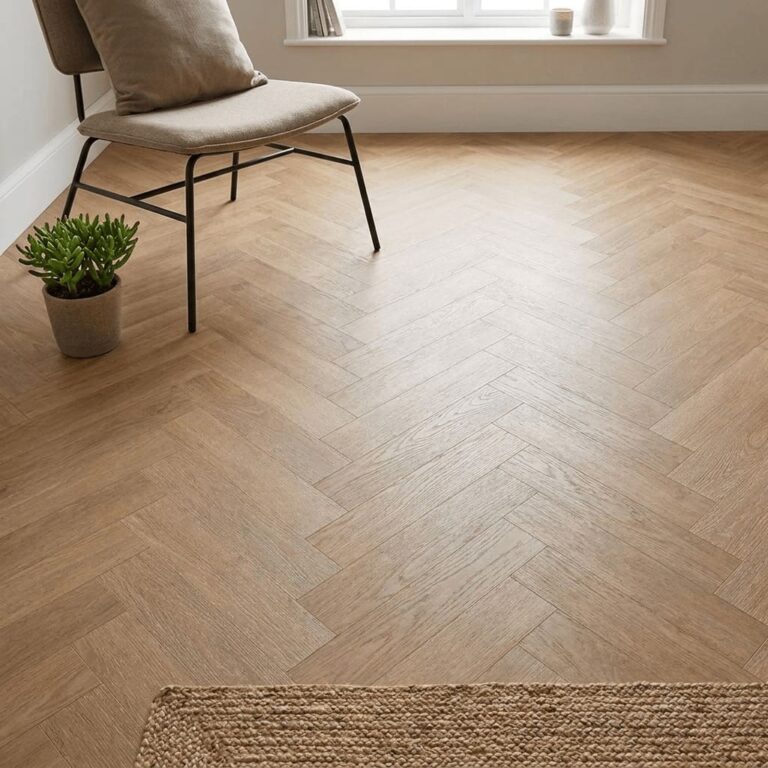 Braemar Oak Herringbone flooring – detail
