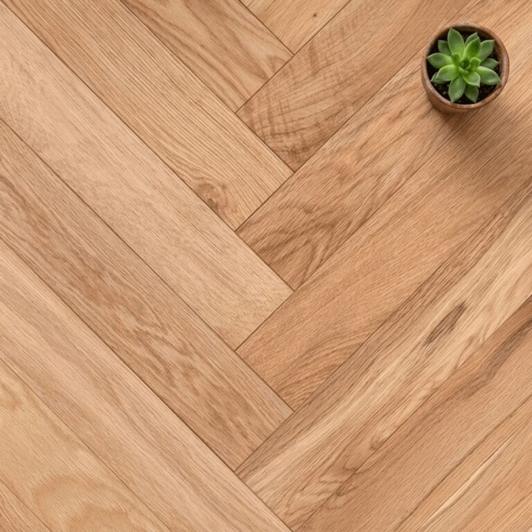Broxton Oak Herringbone flooring – close-up