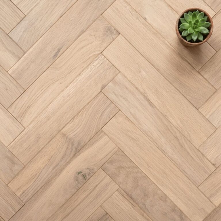 Bulkeley Oak Herringbone flooring – close-up