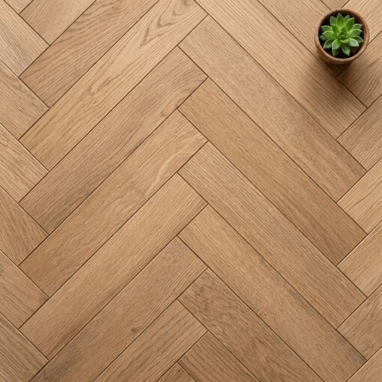 Bunbury Oak Herringbone flooring – close-up