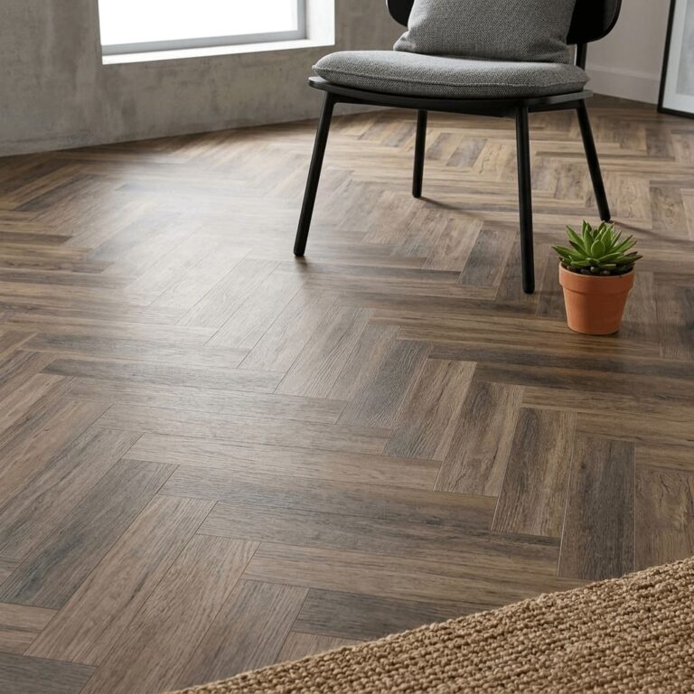 Burford Oak Herringbone flooring – detail