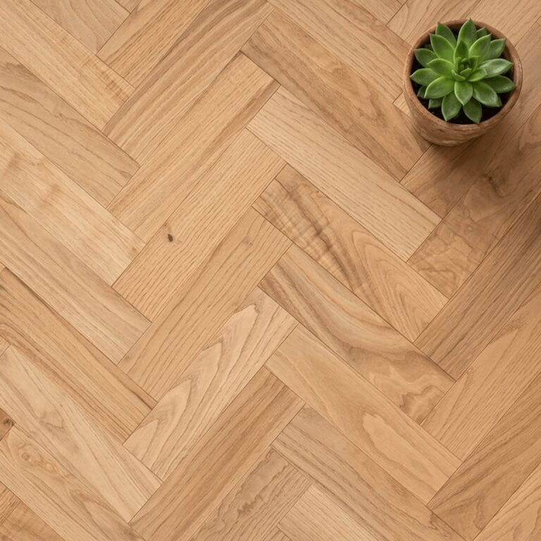 Burwardsley Oak Herringbone flooring – close-up