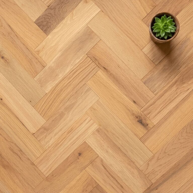 Calveley Oak Herringbone flooring – close-up