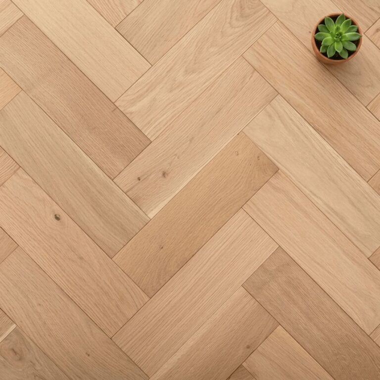Chelford Oak Herringbone flooring – close-up