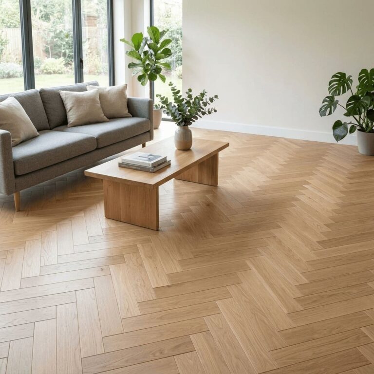 Chelford Oak Herringbone flooring – room setting