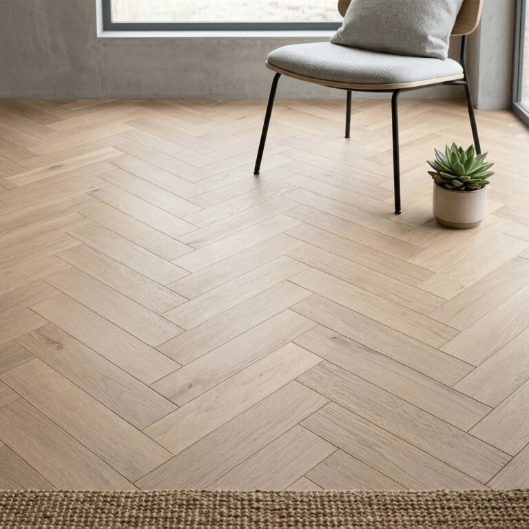 Cuddington Oak Herringbone flooring – detail