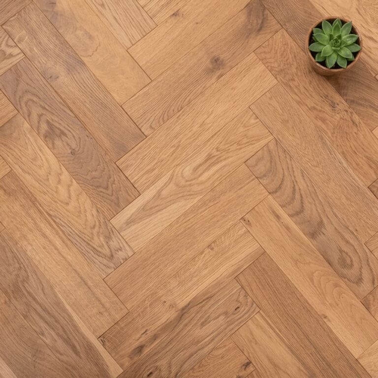 Curzon Oak Herringbone flooring – close-up
