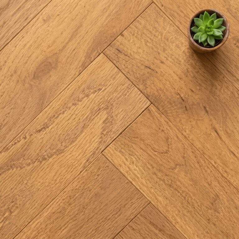 Delamere Oak Herringbone flooring – close-up