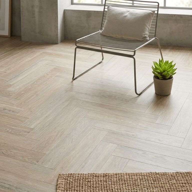Dent Oak Herringbone flooring – detail
