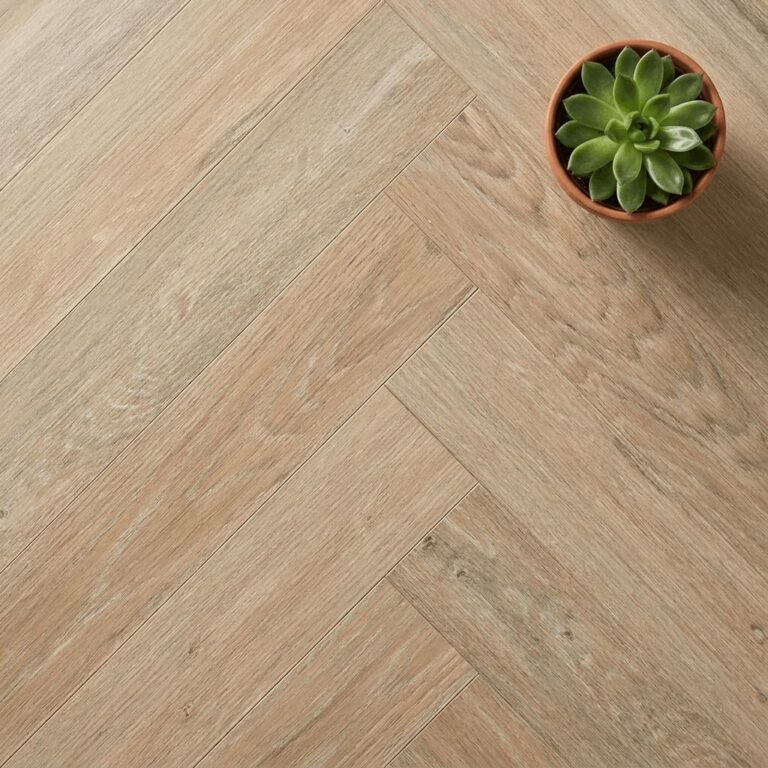 Dent Oak Herringbone flooring – close-up