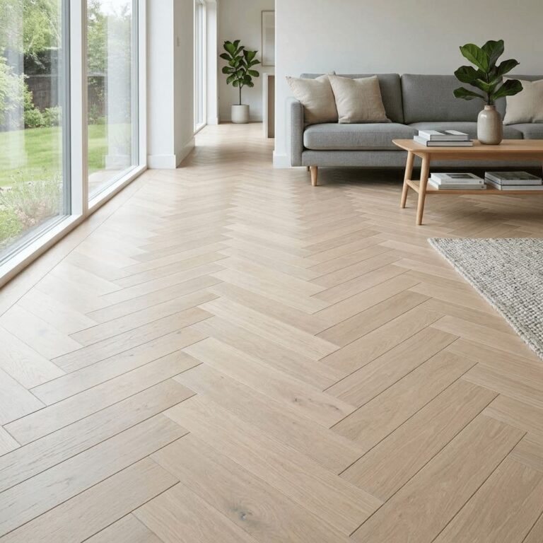 Dunham Oak Herringbone flooring – room setting