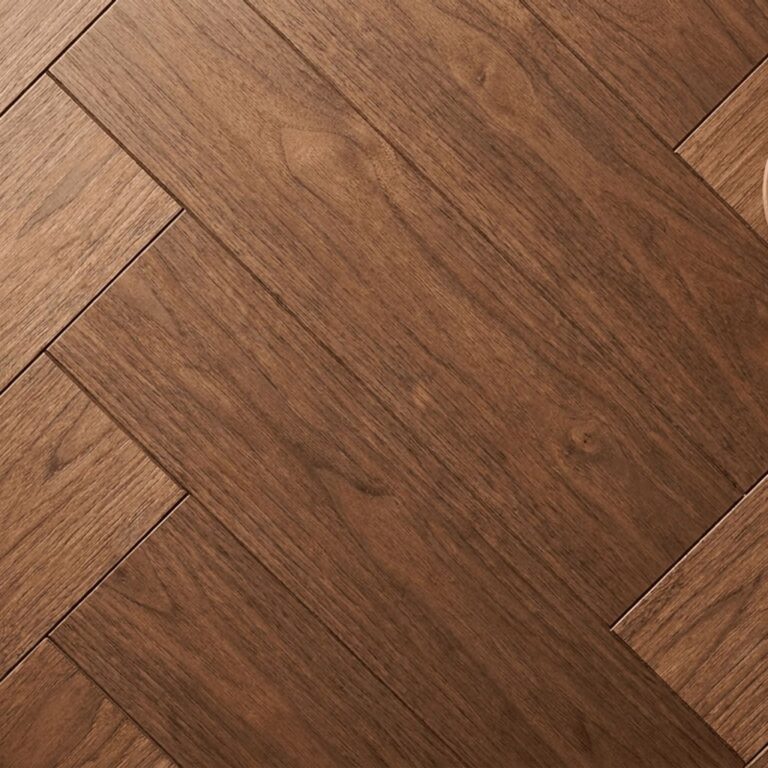 Embsay Walnut Herringbone flooring – close-up
