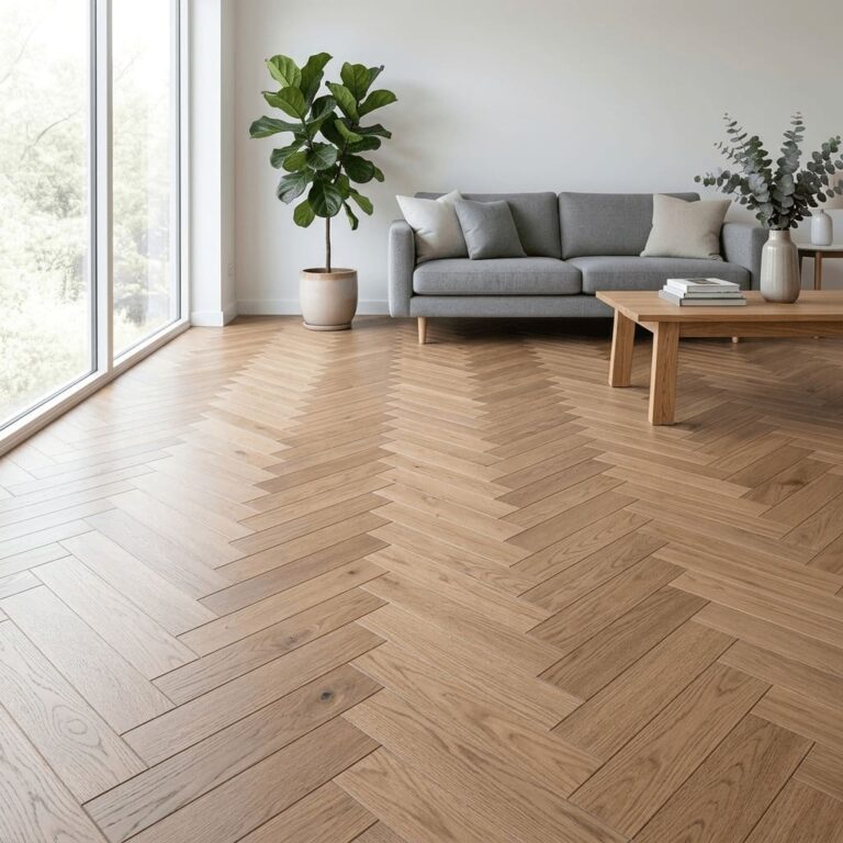 Bostock Oak Herringbone flooring – room setting