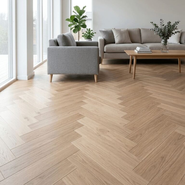 Marthall Oak Herringbone flooring – room setting