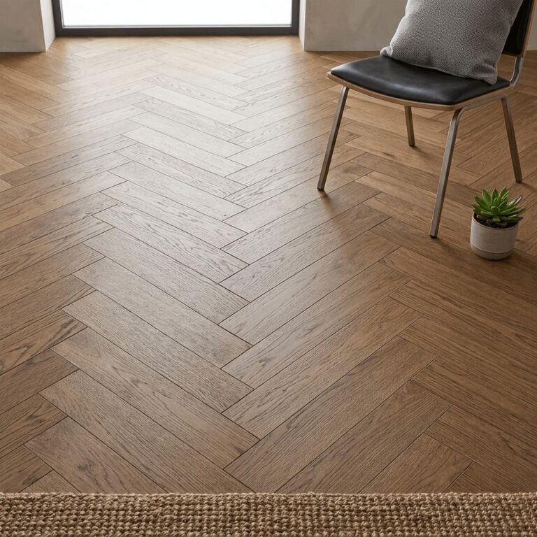 Warmingham Oak Herringbone flooring – detail