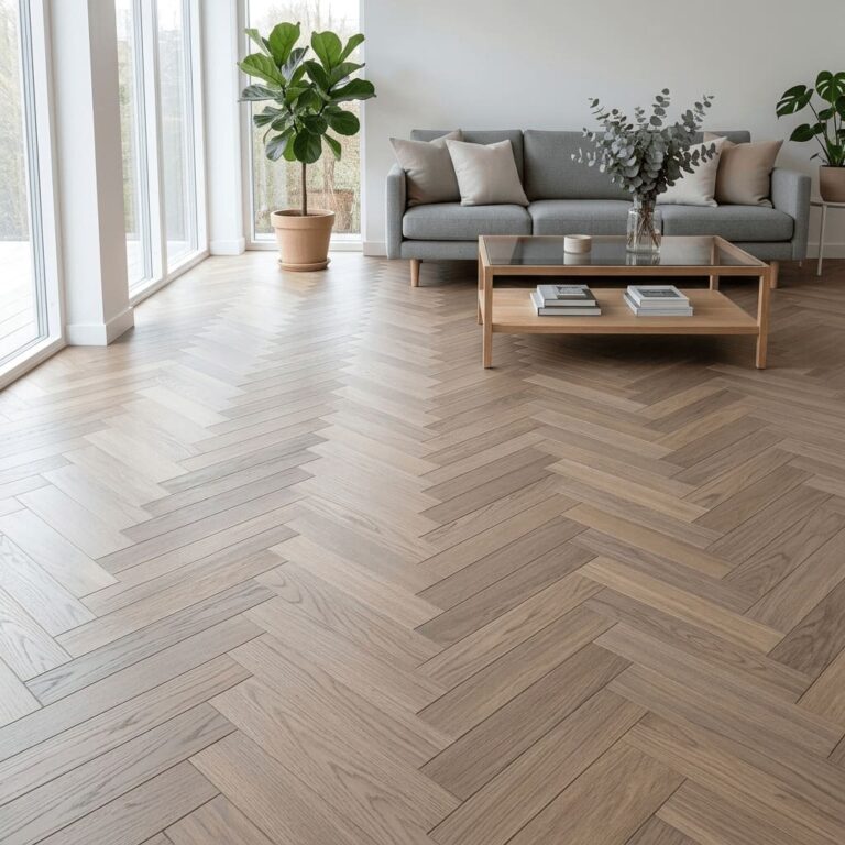 Warmingham Oak Herringbone flooring – room setting