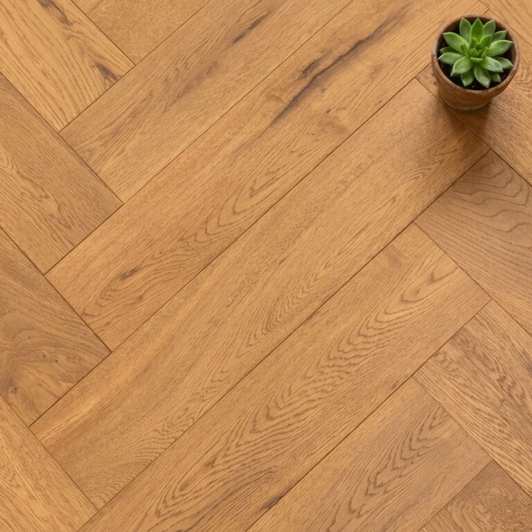 Farndon Oak Herringbone flooring – close-up