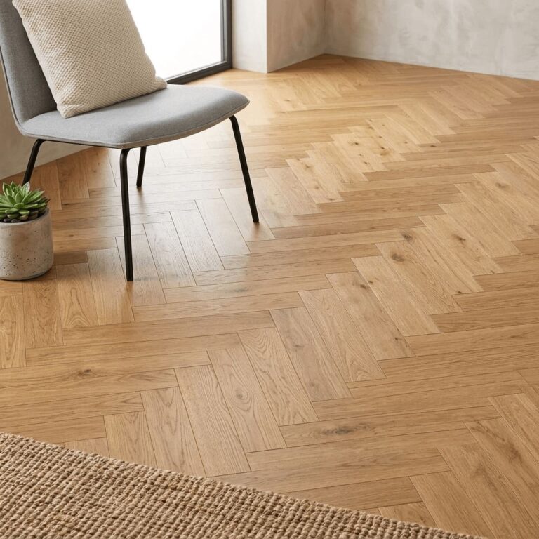 Farndon Oak Herringbone flooring – detail