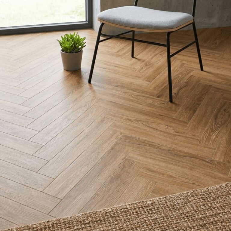 Gayle Oak Herringbone flooring – detail