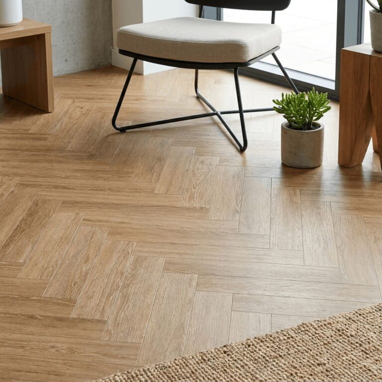 Gayle Oak Herringbone flooring – detail