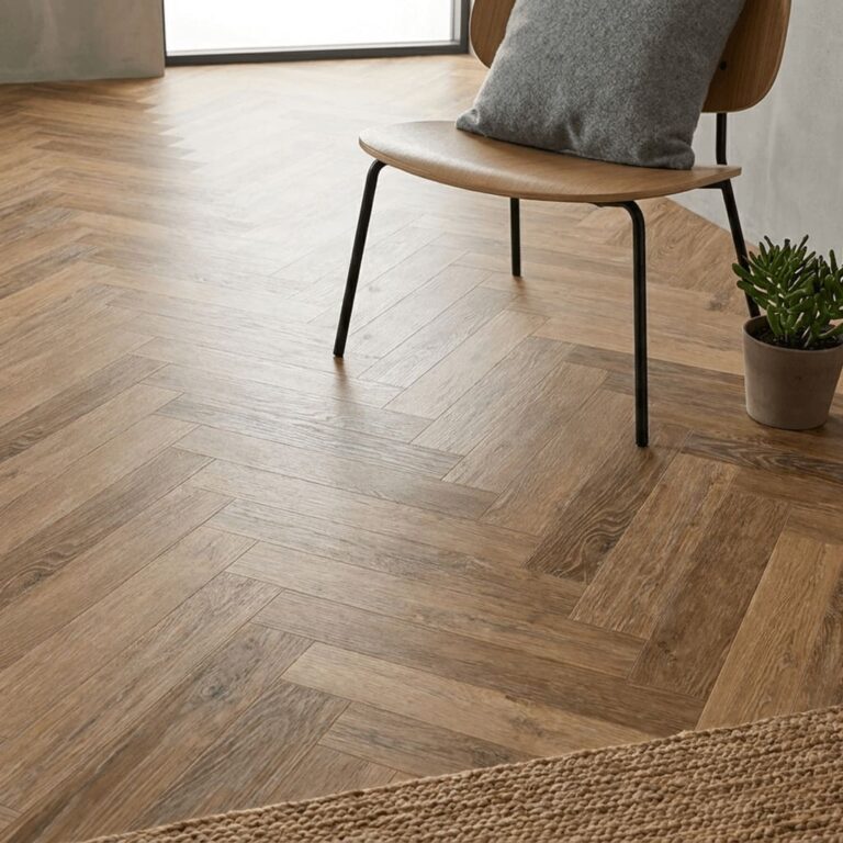 Hawes Oak Herringbone flooring – detail