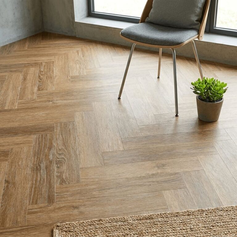 Hawes Oak Herringbone flooring – detail