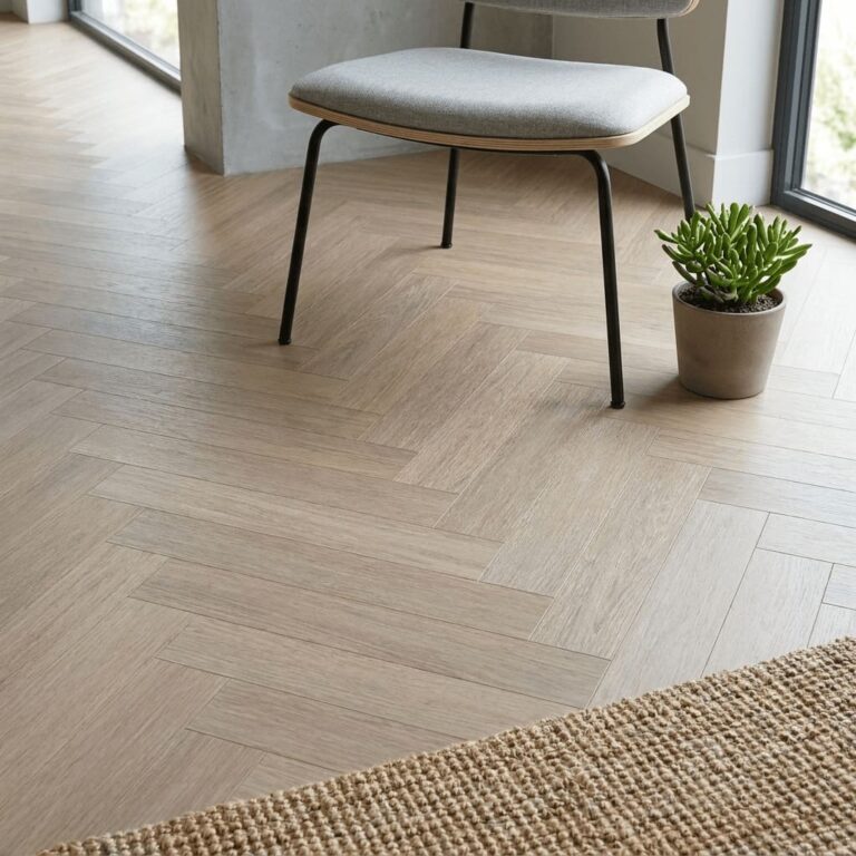 Ilkley Ash Herringbone flooring – detail