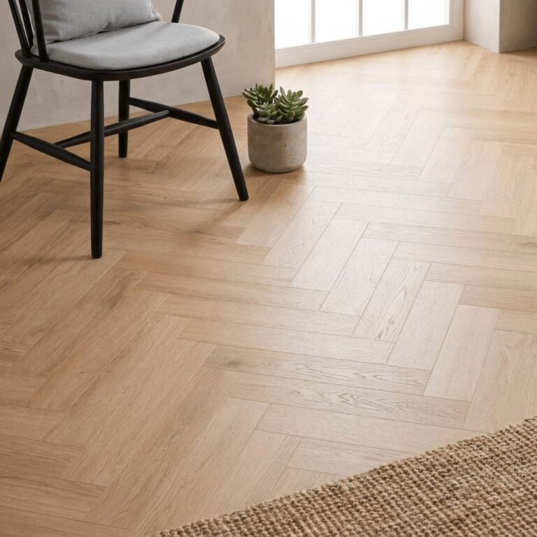 Lygon Oak Herringbone flooring – detail