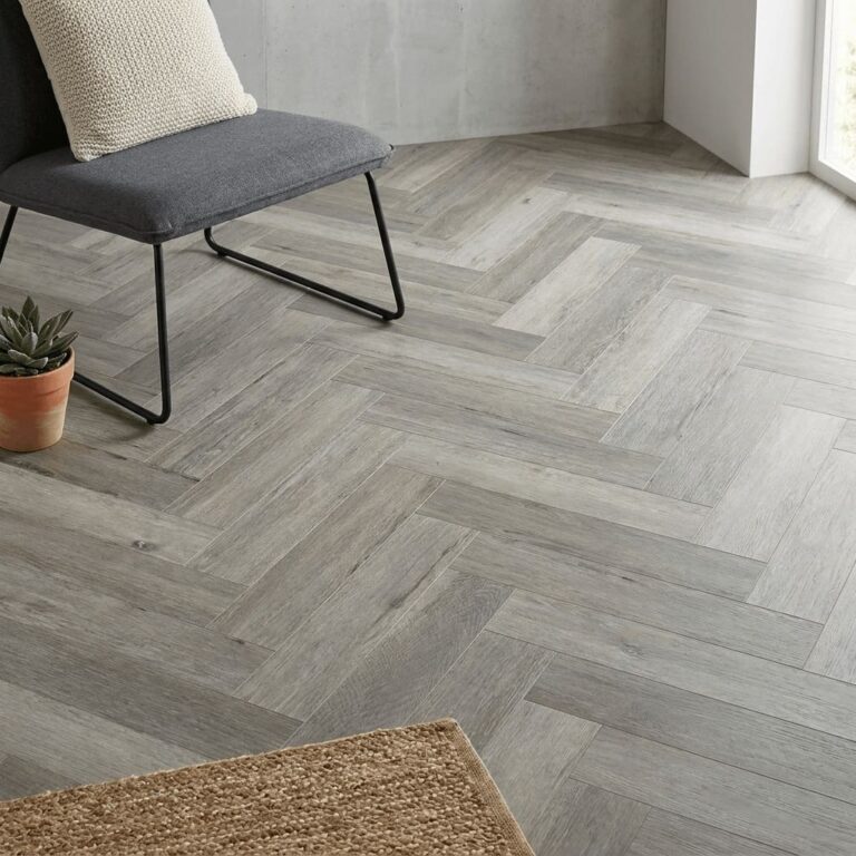 Oughtershaw Oak Herringbone flooring – detail