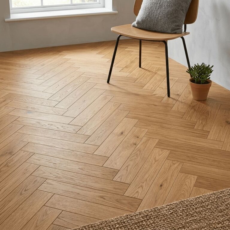 Peover Oak Herringbone flooring – detail