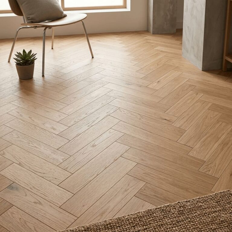 Prestbury Oak Herringbone flooring – detail