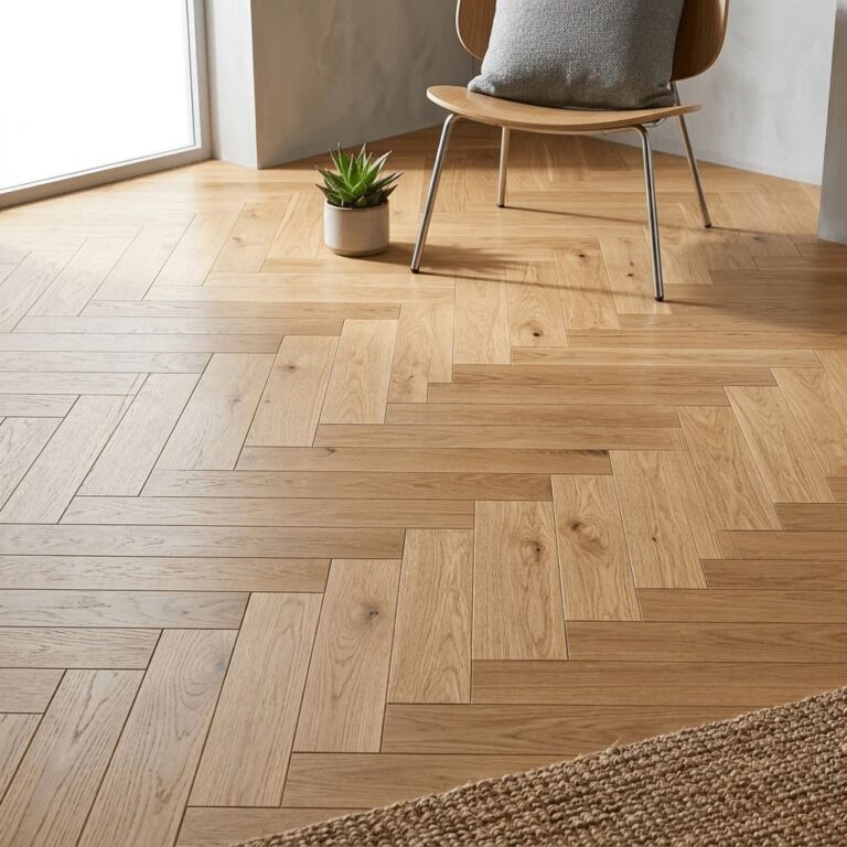 Ridley Oak Herringbone flooring – detail