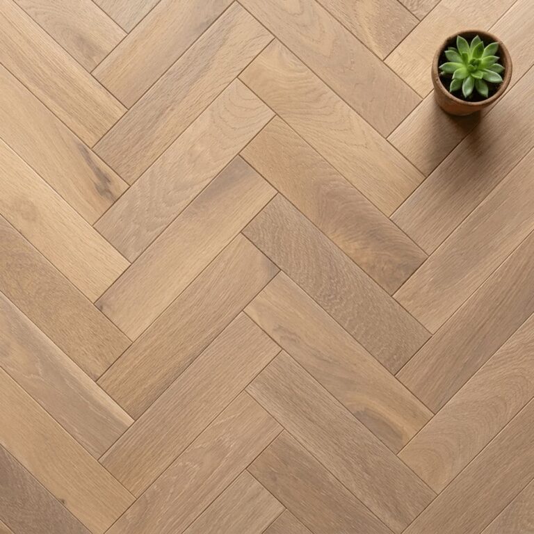 Spurstow Oak Herringbone flooring – close-up