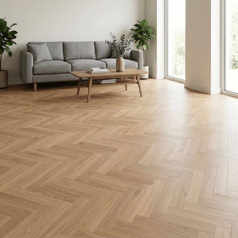 Spurstow Oak Herringbone flooring – room setting